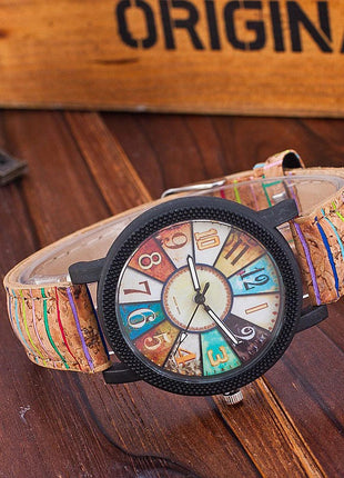 Casual Vintage Leather Women Quartz Wrist Watch Gift Clock