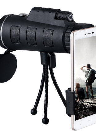 Compatible with Apple, Monocular Telescope Zoom Scope with Compass Phone Clip Tripod