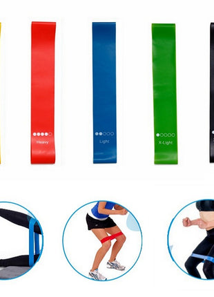 Yoga Resistance Rubber Bands Indoor Outdoor Fitness Equipment 0.35mm-1.1mm Pilates Sport Training Workout Elastic Bands