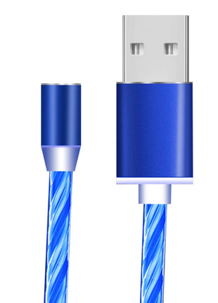 Compatible with Apple, Flowing Ligh Magnetic Streamer Data Line Cable for Iphone Android Typec