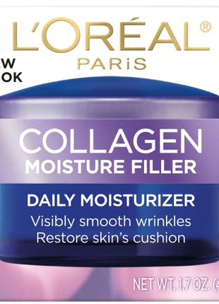 L’Oreal Paris Collagen Daily Face Moisturizer, Anti Aging Face Cream to Reduce Wrinkles and Provide Intense Hydration, 1.7 oz