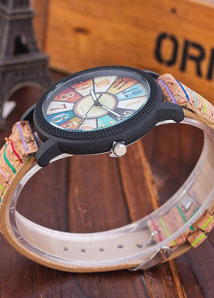 Casual Vintage Leather Women Quartz Wrist Watch Gift Clock