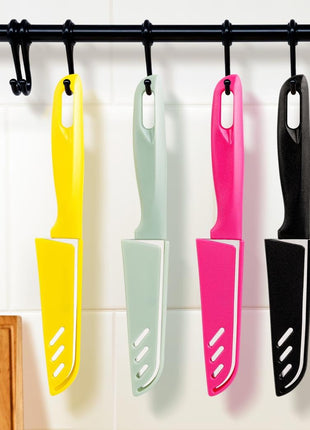 BYkooc 8 pieces Paring Knives (4PCS Peeling Knives and 4PCS Knife Sheath), Ultra Sharp Vegetable and Fruit Knife,German Steel Small Kitchen Knife with PP Plastic Ergonomic Handle