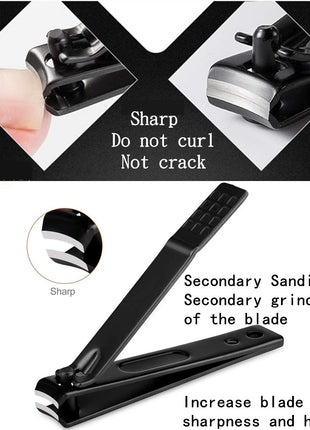 Manicure set Men Personal Care Tools Accessories Finger and Toe Nail Clippers Kit Professional Manicure Pedicure Kit With Travel Case Nail Grooming Kit Present for Men Husband Boyfriend Parent