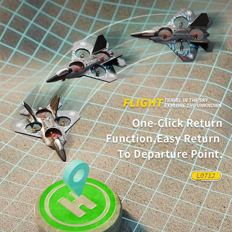 BehooToys oRemote Control Airplane RC Plane Drones for Kids 8-12 Boys Adult Flying Foam Air Plane Toy for Beginner with Stable Hovering,6-axis Gyro,360° Flips,Circle Fly,LED Light,Low Battery Alarm,2.4Ghz