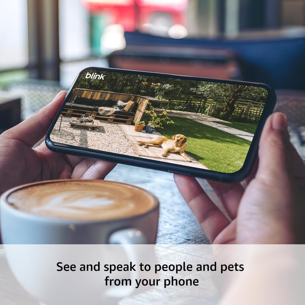 Blink Outdoor 4 + Mini 2 – Wireless smart security camera, two-year battery life, 1080p HD day and infrared night live view. Sync Module Core included – 2 camera system + Mini 2 (White)