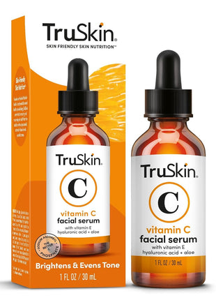 TruSkin Vitamin C Serum For Face – Anti Aging Face Serum with Vitamin C, Hyaluronic Acid, Vitamin E – Brightening Formula – Improve Appearance of Dark Spots, Tone, Fine Lines & Wrinkles, 1 Fl Oz