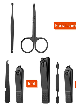 Manicure set Men Personal Care Tools Accessories Finger and Toe Nail Clippers Kit Professional Manicure Pedicure Kit With Travel Case Nail Grooming Kit Present for Men Husband Boyfriend Parent