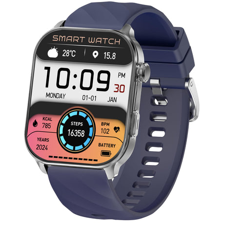 IMSVEPR Smart Watch for Men Women, IP68 Waterproof, 24/7 Heart Rate/Sleep Monitor, Dark Blue