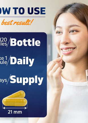 Vitamatic Turmeric Curcumin Supplement (10:1 Equivalent 3000 mg Per Serving, Made with 95% Curcuminoids, Black Pepper, Ginger, Moringa) 120 Vegetable Capsules, Non-GMO, Gluten Free (120 Capsules)