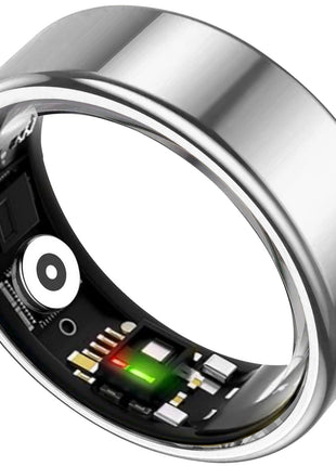 BeHoo Smart Ring for Women&Men-Activity/Sleep/Heart Rate/HRV/Stress/Women's Health Tracker-IP68 Waterproof/Wearable-No Subscription Fee Required-Compatible with iPhone &Android (Silver, 10)