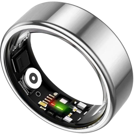 BeHoo Smart Ring for Women&Men-Activity/Sleep/Heart Rate/HRV/Stress/Women's Health Tracker-IP68 Waterproof/Wearable-No Subscription Fee Required-Compatible with iPhone &Android (Silver, 10)
