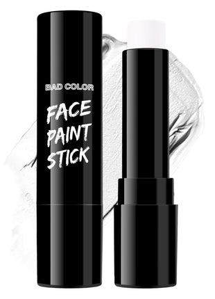 BADCOLOR White Face Body Paint Eye Black Stick for Adults Children Softball Football Baseball Sports , Non-Toxic Hypoallergenic for Halloween SFX Makeup Cosplay Skeleton Clown Costume Parties