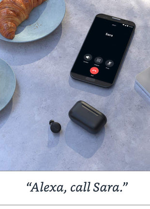 Amazon Echo Buds with Active Noise Cancellation (newest model), Wireless charging case, Black