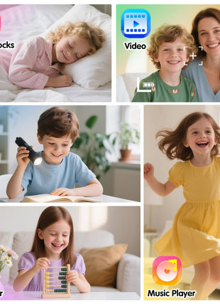 Cosjoype Kids Game Smart Watch for Kids with 24 Puzzle Games HD Touch Screen Camera Music Player Pedometer Alarm Clock Calculator Flashlight 12/24hr Kid Watch Gift for 4-12 Year Old Boys Toys for Kid
