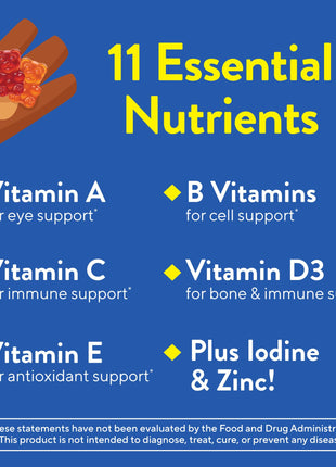 L'il Critters Gummy Vites Daily Kids Multivitamins Assorted Fruit Flavors for Ages 2+ Toddlers & Kids, Gummy Vitamin with Vitamin C and D, 95-190 Day Supply, 190 Gummies