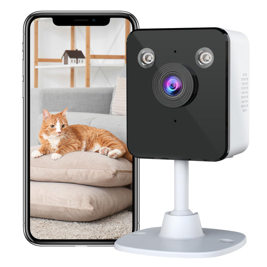 JAIOTlink 2K Indoor Security Camera for Home, 2.4&5Ghz WiFi Baby/Pet Camera with Phone APP, Night Vision, Motion Detection, 2 Way Audio, Cloud Storage Only, Compatible with Alexa
