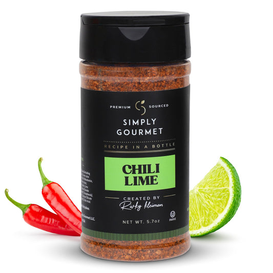 Chili Lime Spice 5.7oz | Recipe in a Bottle | Premium Blend Spice for Gourmet Cooking | No-Addition Needed, Versatile Culinary Season | Simply Gourmet by Rivky Kleiman
