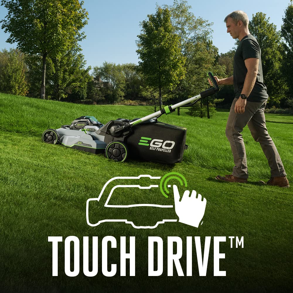 EGO Power+ LM2135SP 21-Inch Self-Propelled Lawn Mower Kit (7.5Ah Battery and Rapid Charger Included), get (1) extra BA2800T 5.0Ah Battery