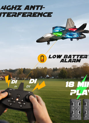 BehooToys oRemote Control Airplane RC Plane Drones for Kids 8-12 Boys Adult Flying Foam Air Plane Toy for Beginner with Stable Hovering,6-axis Gyro,360° Flips,Circle Fly,LED Light,Low Battery Alarm,2.4Ghz