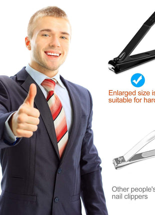 Manicure set Men Personal Care Tools Accessories Finger and Toe Nail Clippers Kit Professional Manicure Pedicure Kit With Travel Case Nail Grooming Kit Present for Men Husband Boyfriend Parent