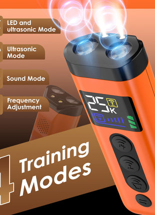 ZUIBAS Dog Bark Deterrent Device – 65FT Range Anti Barking Device for Dogs, Stops Neighbor’s Dog Barking with 3 Ultrasonic Frequencies (25/30/40kHz) & 5 Sound Modes, for Indoor & Outdoor Training
