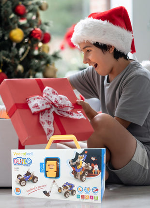 STEM Toys for 5 6 7 8+ Year Old Boy, 10 in 1 Electric Building Toys for Kids Ages 4-8 5-7 6-8, Educational Racing Construction Science Kit for Boys 4-6 8-10, Creative Activities Holiday Birthday Gift