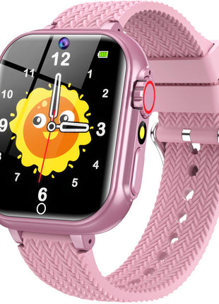 Kids Smart Watch for Girls Ages 6-12 with 32 Games, Touch Screen, Camera, Video/Audio Recording, Music Player, Alarm Clock, Calendar - Christmas Birthday Gifts Toys for Girls Boys (Pink)