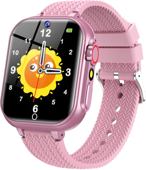 Kids Smart Watch for Girls Ages 6-12 with 32 Games, Touch Screen, Camera, Video/Audio Recording, Music Player, Alarm Clock, Calendar - Christmas Birthday Gifts Toys for Girls Boys (Pink)