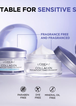 L’Oreal Paris Collagen Daily Face Moisturizer, Anti Aging Face Cream to Reduce Wrinkles and Provide Intense Hydration, 1.7 oz