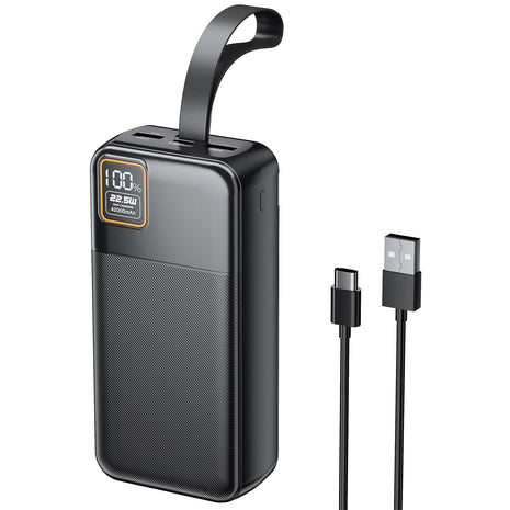EnergyQC 42000mAh Portable Charger, 22.5W Power Bank with LED Flashlight - USB C Fast Charging External Battery Pack, LED Display Portable Phone Charger for iPhone 16/15/14/13, Android, Samsung,etc