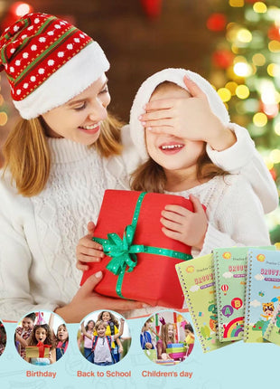 Handwriting Book Practice for Kids,Reusable Grooved Handwriting Workbooks,Writing Practice for Kids Ages 3-5