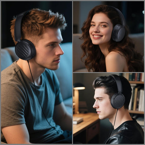 BEHOO Bluetooth Headphones, Wireless Over Ear Bluetooth Headsets with 35H Playtime, HiFi Stereo Foldable Headphones with Foam Ear Cups for Sports, Office, Travel