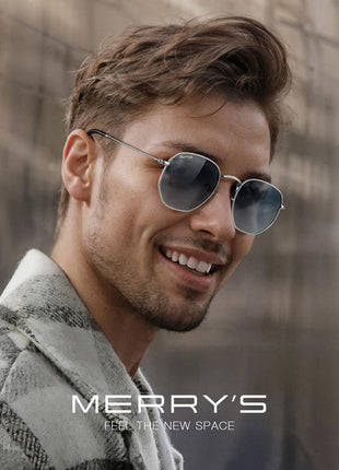 MERRY'S Classic Polarized Sunglasses for Women Men Vintage Polygon Square Shades S6548