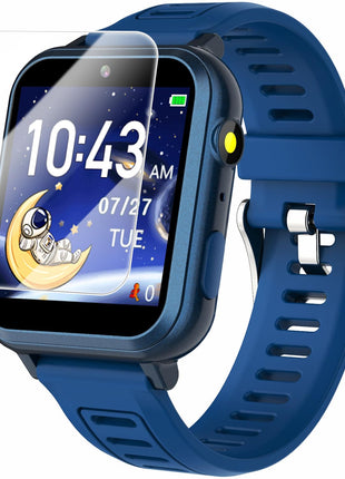 Cosjoype Kids Game Smart Watch for Kids with 24 Puzzle Games HD Touch Screen Camera Music Player Pedometer Alarm Clock Calculator Flashlight 12/24hr Kid Watch Gift for 4-12 Year Old Boys Toys for Kid