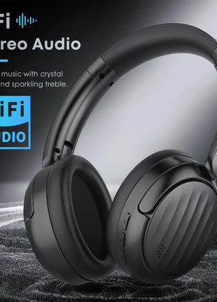 BEHOO Bluetooth Headphones, Wireless Over Ear Bluetooth Headsets with 35H Playtime, HiFi Stereo Foldable Headphones with Foam Ear Cups for Sports, Office, Travel