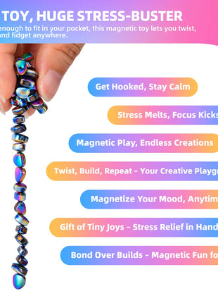 550pcs Fidget Toys for Adults & Teens,Stress Relief Sensory Toys for Autism ADHD Anxiety,Weak Magnetic Putty Colorful,Desk Fidgets Toys,Fidgets Toys Adults Gifts