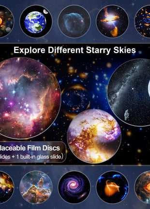 Planetarium Projector Pro for Bedroom, 13 in 1 Star Projector Galaxy Light, Ceiling Night Light Milky Way Mood Lighting with Timer, LED Space Galaxy Lamp Bedroom Room Decor for Adults Kids - White