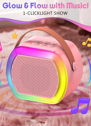 Reoslar Mini Karaoke Machine with 2 Wireless Microphones,2025 TOP Kids Portable Karaoke Machine for 3, 4, 5, 6, 7, 8, 9,10,11,12+Year Old, Best Birthday Christmas Toy Gift-Kids' Instrument