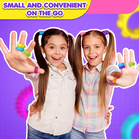 Fidget Toys Sensory Rings for Kids: Fidget Ring 18 Pack - Sensory Toys for Kids with Autism - Quiet Anxiety Fidgets Bulk for Classroom Prize - Stocking Stuffers