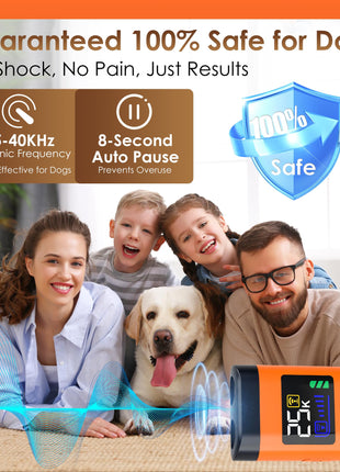 ZUIBAS Dog Bark Deterrent Device – 65FT Range Anti Barking Device for Dogs, Stops Neighbor’s Dog Barking with 3 Ultrasonic Frequencies (25/30/40kHz) & 5 Sound Modes, for Indoor & Outdoor Training
