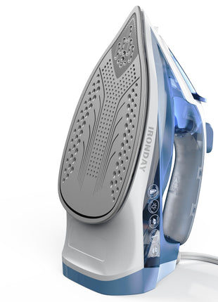 IRONDAY Steam Iron for Clothes Fast Heating, 1200W Iron with Non-Stick Ceramic Soleplate, Self-Cleaning