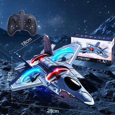 BehooToys Foam Remote Control Airplanes RC Planes for Kids Adults 14+, RC Airplane Fighter Jet with Light, 360° Flip Fighter Jet Toys, Stunt Roll, Airplane Toy Gifts for Kids Boys