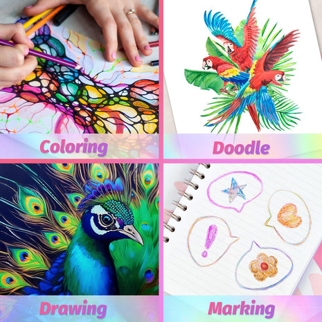 Yangmei Stocking Stuffers, Art Supplies, 12 Rainbow Colored Pencils, Teen Girl Gifts Trendy Stuff, Art Supplies for Kids 9-12, Gifts for 5-12 Year Old Girl, Arts and Crafts for Kids Ages 8-12