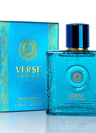 NovoGlow Verse Adonis Eau De Parfum for Men 3.4 Fl. Oz. 100ml Men's Perfume Refreshing Combination of Woody Floral & Fruity Scents - Masculine Scent Lasts All Day A Gift for Any Occasion