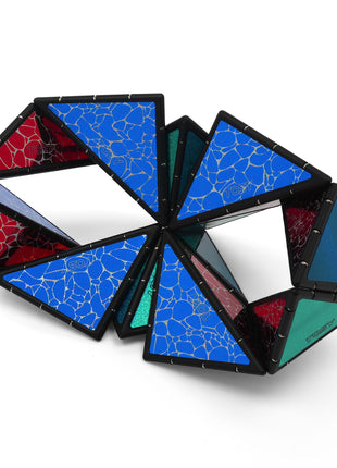 BehooToys TOSY Magnet Pyramid Stone - 1 Cube Transforms into 1 Billion Shapes, 14 pcs (12 Puzzle pcs and 2 Accessories), 243 Rare Earth Magnets, Holographic Design Magnet Tiles Creative Puzzle STEM/STEAM Toy