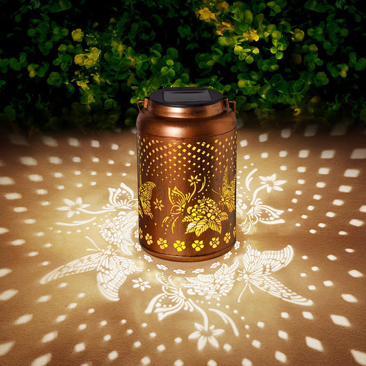 Butterfly Solar Lanterns Outdoor Waterproof, Garden Decor Hanging Solar Lights Gifts for Women Mom Grandma, Metal Garden Decorative Lights for Yard, Backyard, Patio, Porch