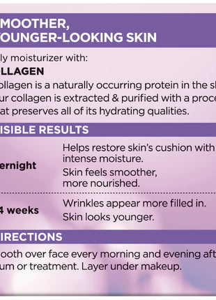 L’Oreal Paris Collagen Daily Face Moisturizer, Anti Aging Face Cream to Reduce Wrinkles and Provide Intense Hydration, 1.7 oz