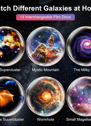 Planetarium Projector Pro for Bedroom, 13 in 1 Star Projector Galaxy Light, Ceiling Night Light Milky Way Mood Lighting with Timer, LED Space Galaxy Lamp Bedroom Room Decor for Adults Kids - White