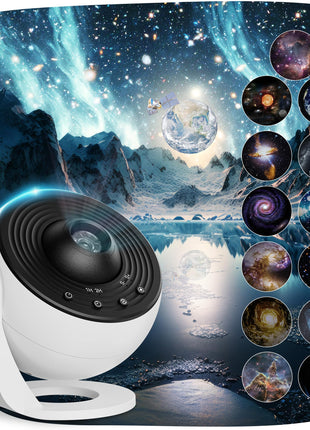 Planetarium Projector Pro for Bedroom, 13 in 1 Star Projector Galaxy Light, Ceiling Night Light Milky Way Mood Lighting with Timer, LED Space Galaxy Lamp Bedroom Room Decor for Adults Kids - White